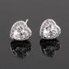 Amor AAA grau cristal brincos de zircão versão coreana brincos simples 925 prata pino brincos femininos fábrica venda direta