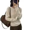 Diseño de Lentejuelas Moda Pesada Color Sólido Cuello Redondo Suéter de Punto Manga Larga Top Estilo Europeo Otoño Invierno Nuevo