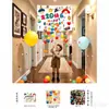Cenário de Fundo de Aniversário Decoração Balões para Meninos e Meninas, Adereços de Foto para Ambiente, Atmosfera de Festa, Bolo, Crianças
