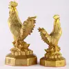 Enfeite de Galo de Latão, Frango da Sorte de Cobre, Galo Dourado, Galo Auspicioso do Zodíaco, Galo de Lingote, Galo do Dinheiro, Decoração de Casa, Galo Bagua