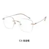 TI0012 Gafas Sin Montura de Titanio Ultraligeras Marco de Gafas de Alta Calidad Sin Marco Por Favor Sensación Fría Lentes Planos Venta al por Mayor de Fábrica
