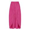 Conjunto Básico de Dos Piezas Color Puro Miyake 2026 Producto Nuevo de Primavera Falda de Dobladillo Ancho Top de Manga Larga con Cuello en V Ropa para Mujer
