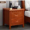 Mesita de noche de madera maciza estilo chino con cerradura, para uso en dormitorio, lujo ligero, diseño moderno simple, fácil de instalar, armario de almacenamiento, asequible
