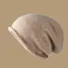 Em Estoque Atacado de Fábrica Chapéu Gorro 100% Lã Outono e Inverno, Estilo Coreano Versátil Moda Caimento Solto, Faz o Rosto Parecer Menor, Quente