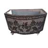 Tanque de Água de Pedra Pátio Externo Porta Redonda Mar Antigo Esculpido Vaso de Lótus Ornamentos Domésticos Tanque de Lótus Tanque de Peixes de Pedra Azul