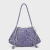 Bolso de Hombro Cruzado Tejido de PU Estilo Coreano para Mujer, Temporada Primavera y Verano, Moderno y Popular, Versátil