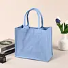Bolsa de lona de color sólido personalizada, bolsa de tela ecológica, bolsa de almacenamiento simple, impresión de logotipo personalizado, al por mayor en stock