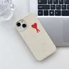 Funda Casual para Teléfono Móvil Corazón Manzana 13 Patrón Tejido 15Pm Cubierta Protectora Anticaída 12 Pareja 11 Carcasa Suave 16 Exportación XS