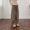 Calça Masculina Casual de Verão Chaolunbu Fina Plissada Slim Fit Respirável Fashionável Jovem Diária Confortável Longa