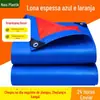 Lona Impermeável Azul e Laranja Tecido Plástico Proteção Solar e Chuva Toldo Espesso para Exterior Abrigo de Chuva Lona Atacado
