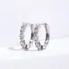 Pendientes Cuadrados de Circonita Azul Estilo Europeo y Americano, Pendientes Circulares Simples, Joyería de Moda, Más Vendidos Transfronterizos de Aliexpress
