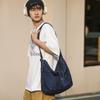 Bolso Cruzado de Mezclilla para Hombre Estilo Japonés Gran Capacidad Combinable Bolso Mensajero Bolso Cruzado Simple Retro para Mujer Bolso de Hombro para Estudiante