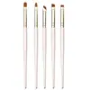 Pincel para Ojos con Mango de Madera y Detalle de Ojo, Set de Maquillaje para el Área Triangular del Ojo con Hoja Angular, Pincel para Delineador de Ojos, Pincel para Debajo de los Ojos, Pincel para Sombras de Ojos, Set Completo