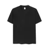 Hilo de spandex de 230 g, 92 % algodón, 8 % spandex, ropa de trabajo de manga corta con cuello redondo, unisex, versátil, se puede imprimir con texto