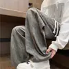 Pantalones de pana transfronterizos para hombre, primavera y otoño, pierna recta holgada, marca de tendencia estilo americano, pantalones casuales largos tie-dye elegantes para hombre