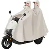 Capa de Chuva para Veículo Elétrico, Peça Única, Corpo Inteiro, Estendida e Espessada, para Pilotagem Externa de Motocicleta, Duas Pessoas, Poncho de Chuva à Prova de Tempestade, Modelo Novo