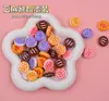 Prato de Jantar de Flores em Miniatura Brinquedo de Comida Artificial Material de Resina DIY Pequenos Acessórios Cartão através de Móveis para Casa Brinquedo de Comida