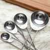 Colher Medidora com Cabo de Linha Conjunto de 4 Peças Aço Inoxidável Ferramenta Especial para Cozinha Temperos Assar Colher de Balança Conjunto Transfronteiriço Colher Medidora