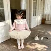 Chaqueta Suéter para Niña Primavera y Otoño Estilo Nuevo Dulce Pequeño Floral Lana Superior Cárdigan de Punto para Bebé