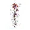 Pegatinas de Tatuaje Temporales de Flor Nueva de Colores para Brazo Transfronterizas, Rosa Roja Grande, Impermeables y a Prueba de Sudor, Pegatinas Temporales Desechables, Flores Realistas
