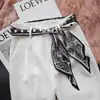 Bufanda de Seda Perezosa Pequeña Larga Estilo Celebridad Versátil Traje Camisa Pañuelo de Cuello Protector de Cuello Cinta Bufanda