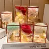 Set de Regalo Caja de Rosas Hecha a Mano Creativa de Moda con Luces de Hadas y Adornos, Regalo de San Valentín para Puestos de Mercados Nocturnos