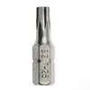 Steel Shield Sheffield S053030 Conjunto de 5 Peças da Série 25 de 6,3 mm Bits de Chave de Fenda Longos com Furo Médio em Formato de Flor T8.