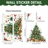 Pegatinas de Ventana de Vidrio para Árbol de Navidad de Amazon Transfronterizas PVC Acuarela Decoración de Atmósfera Festiva Pegatinas Electrostáticas de Copos de Nieve para Ventana