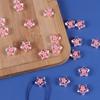 Cor Translúcida Combinando Flor de Cinco Pétalas Furo Reto Furo para Fio Pulseira Brincos Acessórios de Material Artesanal Joias DIY