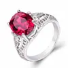 Deseo Anillo de Platino con Piedra Grande Natural de Alta Venta Anillo de Zafiro Rosa Púrpura Multicolor Tesoro de Color Joyería Creativa Europea y Americana