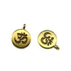 Liga Gravada Pequeno Pingente Pulseira Tornozeleira Pingente Lótus Yoga Om Yoga Pulseira Acessório Material