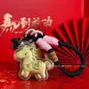 Nuevo Llavero de Caballo Pequeño Princesa de Oro Puro Colgante Creativo de Dibujos Animados Popular al por Mayor Encanto para Teléfono