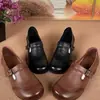 Otoño 2026 Nuevos Zapatos de Cuero Suave para Mujer Zapatos Casuales de Cuero Zapatos Individuales para Mujer Zapatos de Mamá Cuero Suave Suela Suave Zapatos Planos