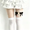 Gata Menina Doce Fria Picante Sino Subcultura Laço Corrente de Perna de Renda Sexy Anel de Perna para Meia-Calça Alças y2k
