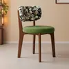 Silla de Comedor Nórdica de Madera Maciza, Silla para Mesa de Comedor del Hogar, Silla de Ocio Minimalista de Lujo Ligero Vintage para Sala de Estar, Comedor, Hotel, Taburete de Tocador