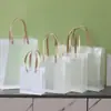 Ponto PP Transparente Bolsa de Mão Plástico Fosco Casamento Embalagem de Doces Lembrança Mini Requintado Pequena Bolsa Sacola de Presente