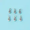 Colgante de Gota de Agua con Carácter de Fortuna Sólido Plata S925 Retro Antiguo Colgante Pequeño con Carácter de Fortuna Estilo Chino Pulsera Accesorios de Plata