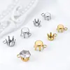 Colgante con Hebilla de Garra de Diamante Acero Inoxidable Accesorios para Joyería DIY Accesorios Incrustados con Diamante Brillante Materiales Hechos a Mano Colgante Dorado que Conserva el Color