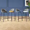 Taburete de Barra de Lujo Ligero Moderno Minimalista para el Hogar Taburete Alto Silla con Respaldo para Recepción de Celebridades de Internet Taburete de Barra de Moda