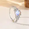 Anillo de Luz de Zirconia Incrustada en Oro Real Chapado en Cobre Transfronterizo Europeo y Americano Lujo Ligero Sensación de Alta Gama Anillo para el Dedo Joyería de Mano Versátil Fabricante Venta al por Mayor en Stock