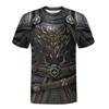 Comercio exterior verano nuevo hombre coche metal pesado impresión 3D maquinaria motor ocio camiseta de manga corta top