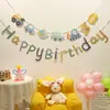 # Festa de Aniversário Feliz Crianças Primeira Festa de Aniversário Decoração Bandeira de Aniversário Cordão de Bandeirinhas Cenário Layout Bandeira Pendurada Bandeira Colorida Lote