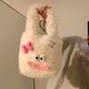 Lindo feo lindo bolso de felpa para mujer otoño e invierno gran capacidad peludo bolso de hombro peludo bolso tote Nuevo