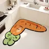 Alfombrilla de Piso de Tierra de Diatomeas con Forma de L de Dibujos Animados para Esquinas de Cocina, Absorbente de Agua y Aceite, Antideslizante, Fácil Cuidado, Alfombrilla para Esquina del Hogar
