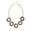 [2 Cores Disponíveis] Nova Gargantilha Argola de Acrílico com Borda de Metal, Moda Europeia e Americana, Personalidade, Especial para Exportação de Guangzhou