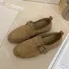 Mocassins Vintage Estilo Old Money para Mulheres, Nova Coleção de Outono, Fivela de Metal, Salto Escondido, Para o Trabalho, Casual, Versátil, Estilo Birkenstock, Tendência