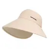 Chapéu de Proteção Solar para Mulheres, Novo Estilo de Verão, Aba Larga, Anti-UV, Chapéu de Sol para Uso Externo, Chapéu de Sol Versátil Casual Aberto no Topo