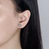 Pendientes de copo de nieve con diamantes azules sencillos y modernos para mujer, bonitos y elegantes, con circonitas que combinan con todo, regalo de Navidad.
