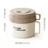 Suministro directo de fábrica acero inoxidable 304 con rejilla para platos taza para comida rápida con asa tazón de arroz para oficinistas portátil tazón para fideos instantáneos regalo