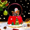 Carruaje de Santa Claus transfronterizo con nieve y bola de cristal de luz brillante, regalo de Navidad creativo, adorno de escritorio al por mayor